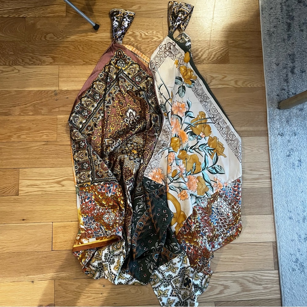 Anthropologie Handkerchief Patterned Midi Dress